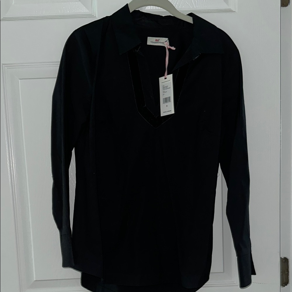 Vineyard Vines Black Fitted Polo Button Down Shirt